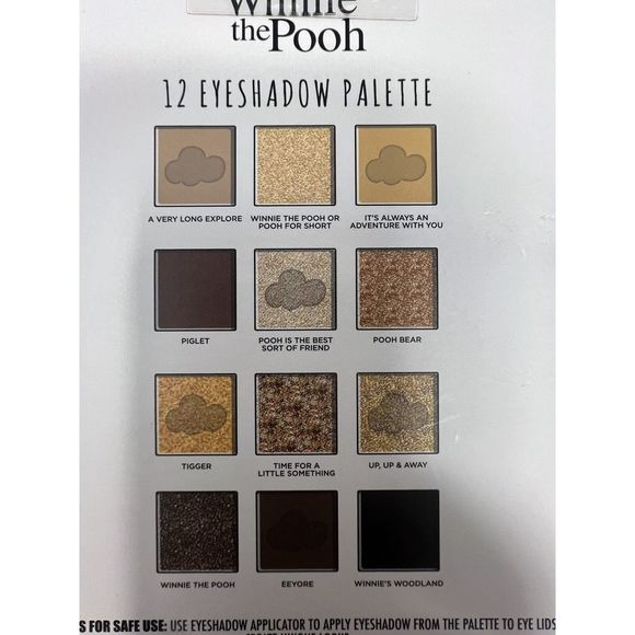 New Disney - Winnie The Pooh - 12 Eyeshadow Palette With Mirror - 1.05 oz - Picture 3 of 4